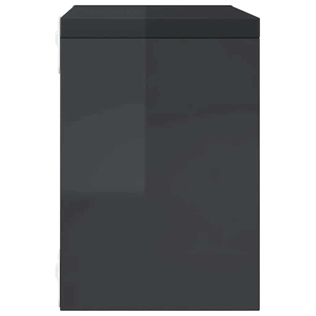 Wall Cube Shelves 6 Piece Set Floating Storage Display Grey Home Decor