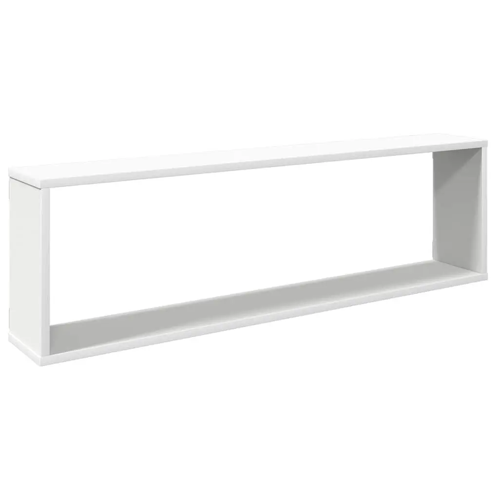 Wall Cube Shelves for Display and Storage 100x15x30 cm White 2 Piece