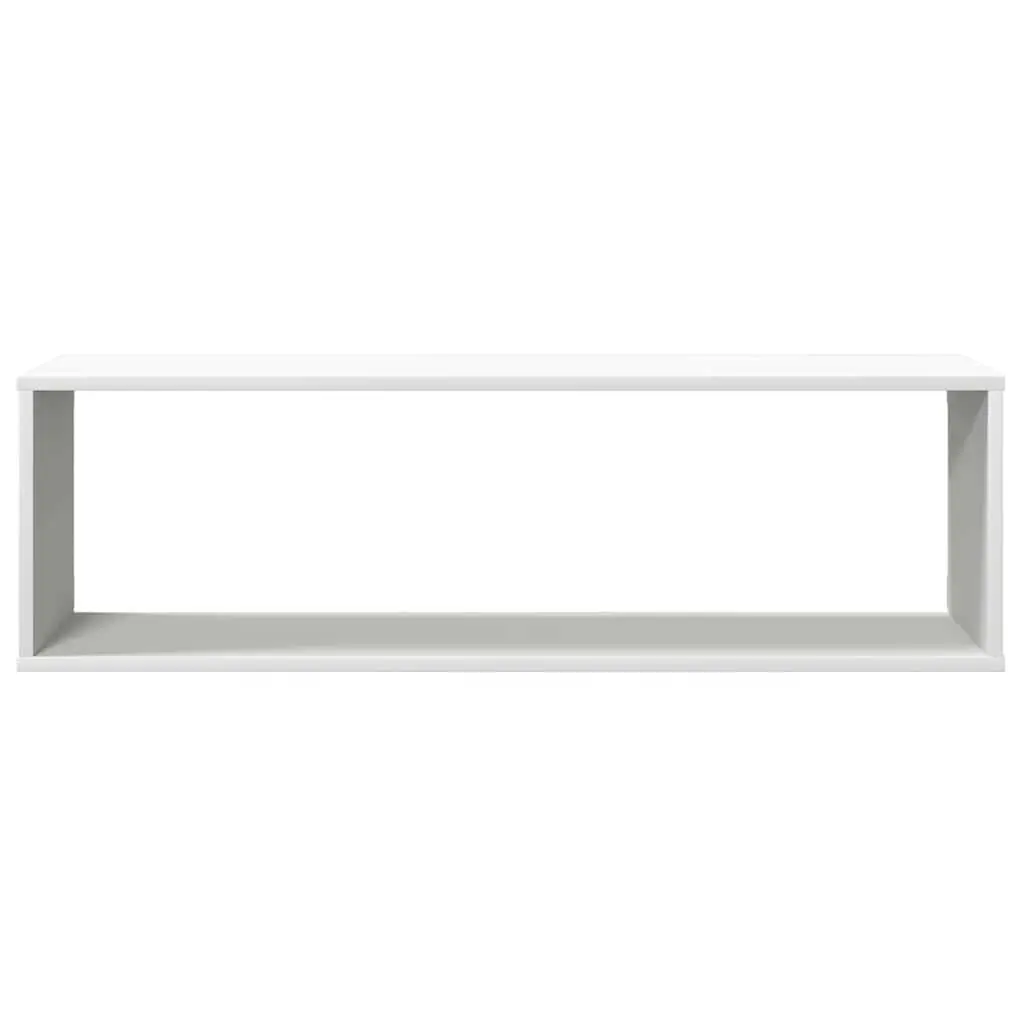 Wall Cube Shelves for Display and Storage 100x15x30 cm White 2 Piece