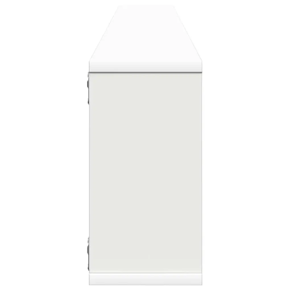Wall Cube Shelves Set 4 pcs Display Storage Floating Shelving White Engineered