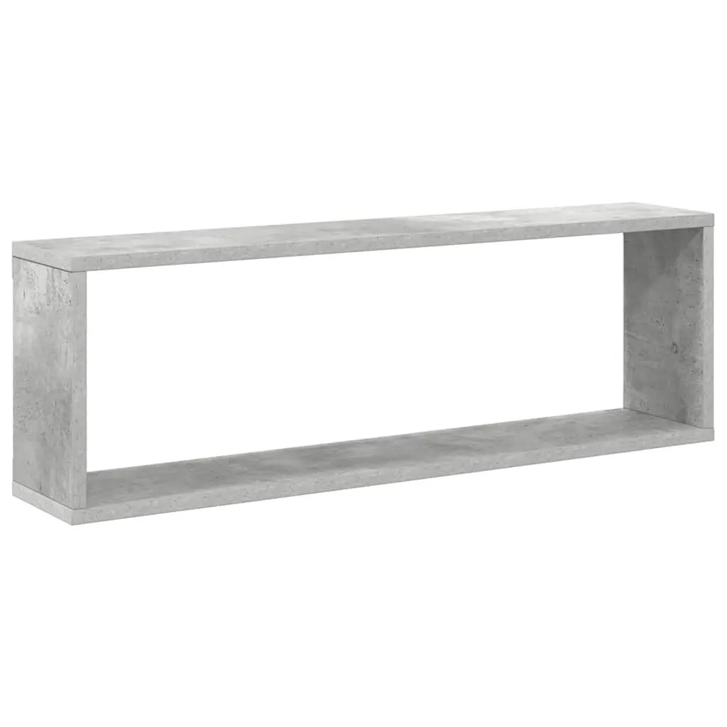 Wall Cube Shelves Set 6 pcs Grey Engineered Wood Display Storage Shelving Unit