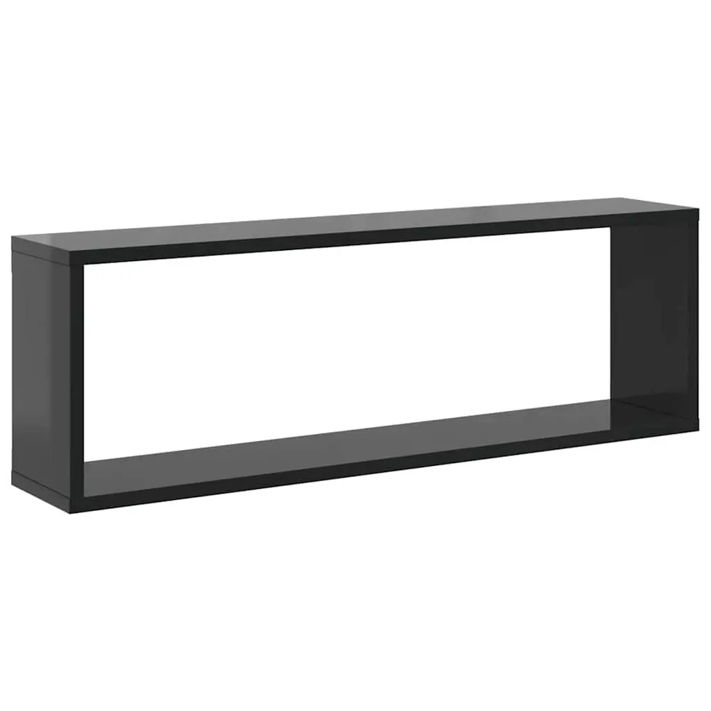 Grey Floating Cube Shelves 6 Piece Set Wall Mounted Storage Display Unit
