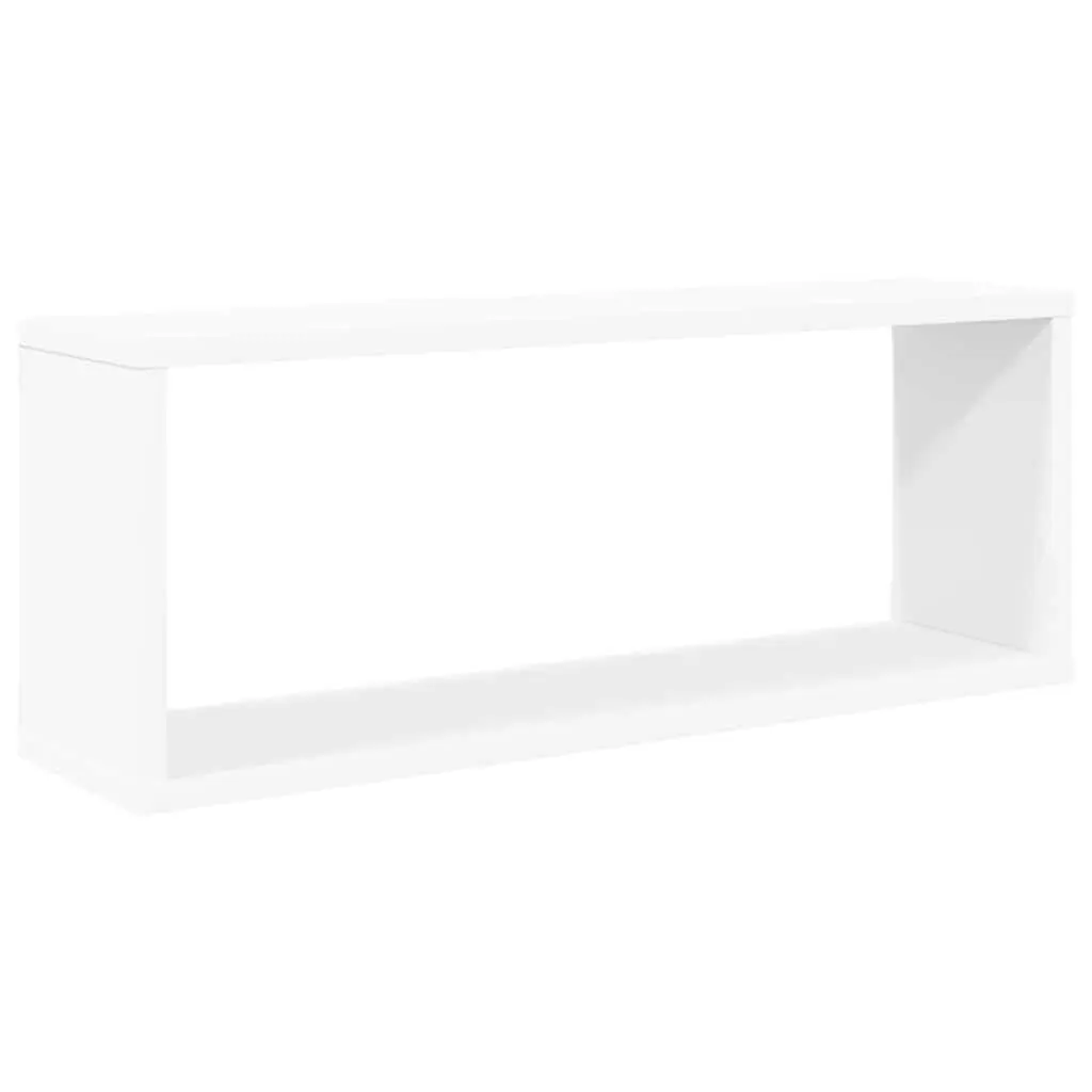 Wall Cube Shelves 2 pcs White Floating Storage Display Shelving Unit