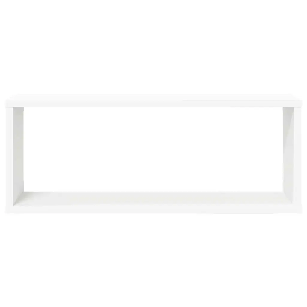 Wall Cube Shelves 2 pcs White Floating Storage Display Shelving Unit
