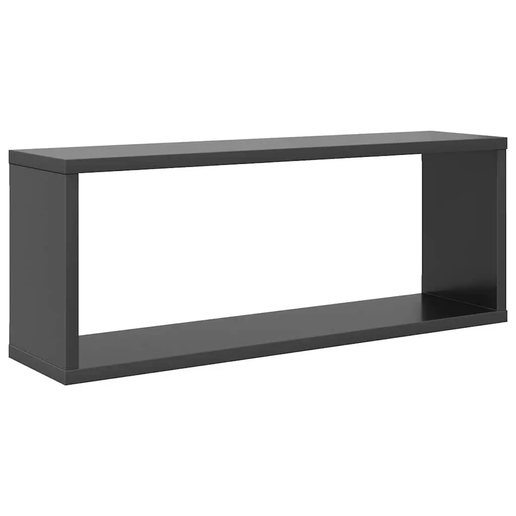 Wall Cube Shelves 6 pcs Grey Floating Storage Display Organizer Set