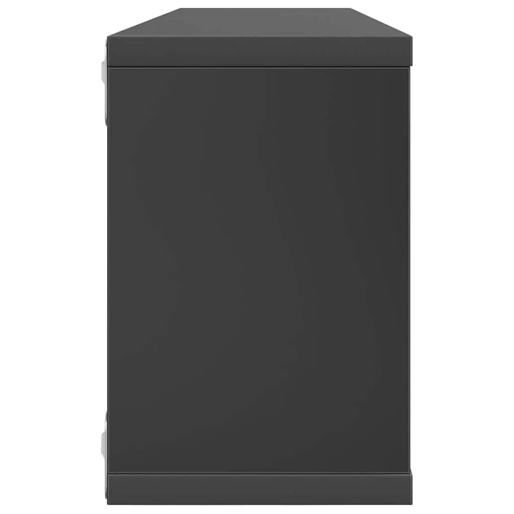 Wall Cube Shelves 6 pcs Grey Floating Storage Display Organizer Set