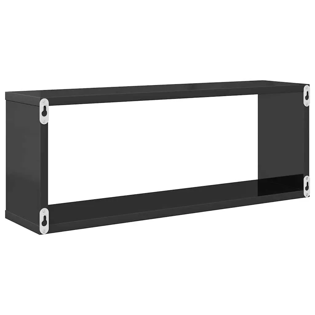 Wall Cube Shelves 6 Pieces Grey Storage Display Floating Shelving Set Decor