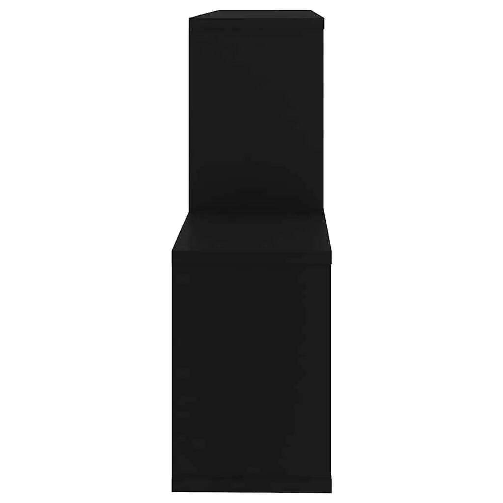 Black Floating Wall Shelf Organizer
