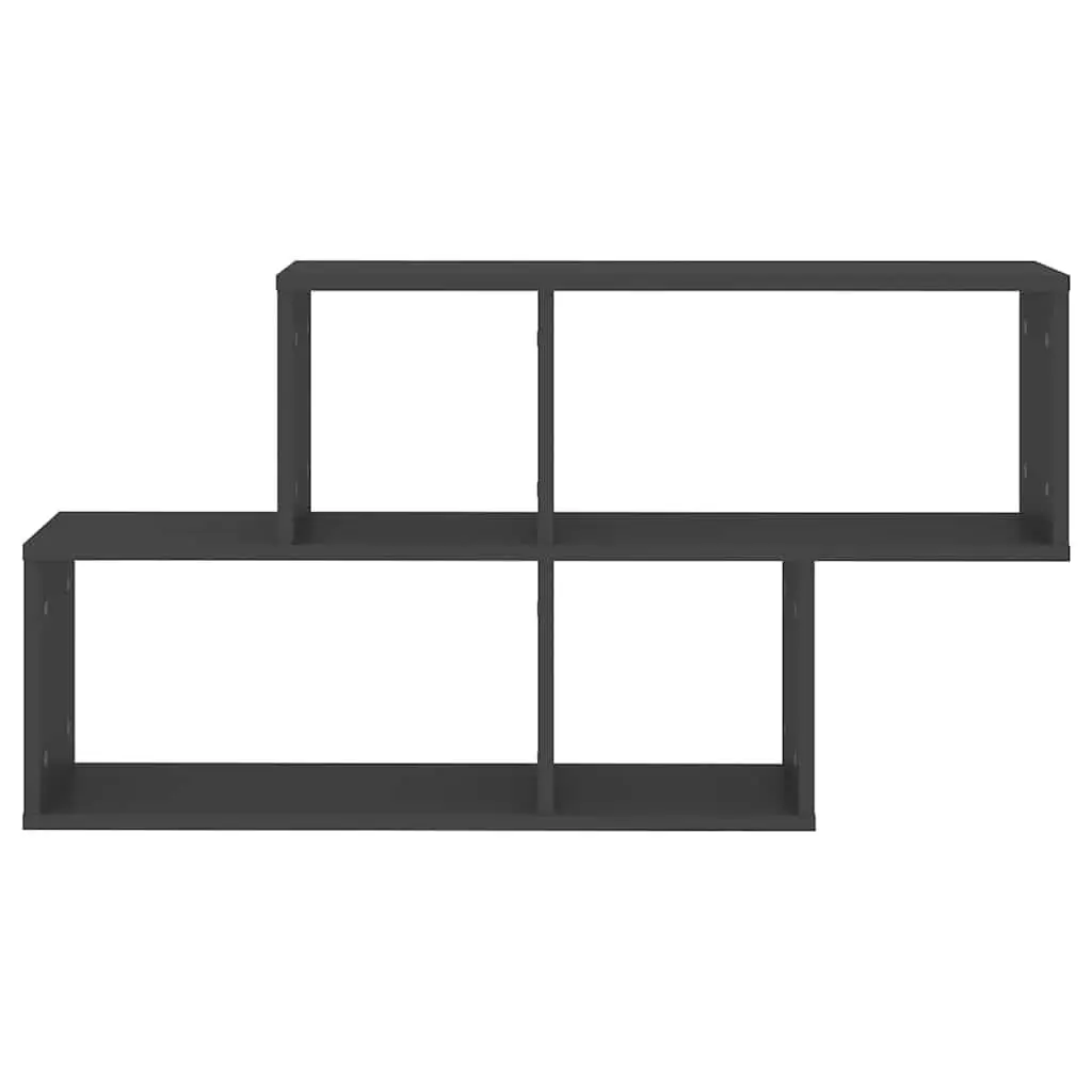 Wall Shelf Grey Floating Display Cube Storage Shelving Unit Home Decor