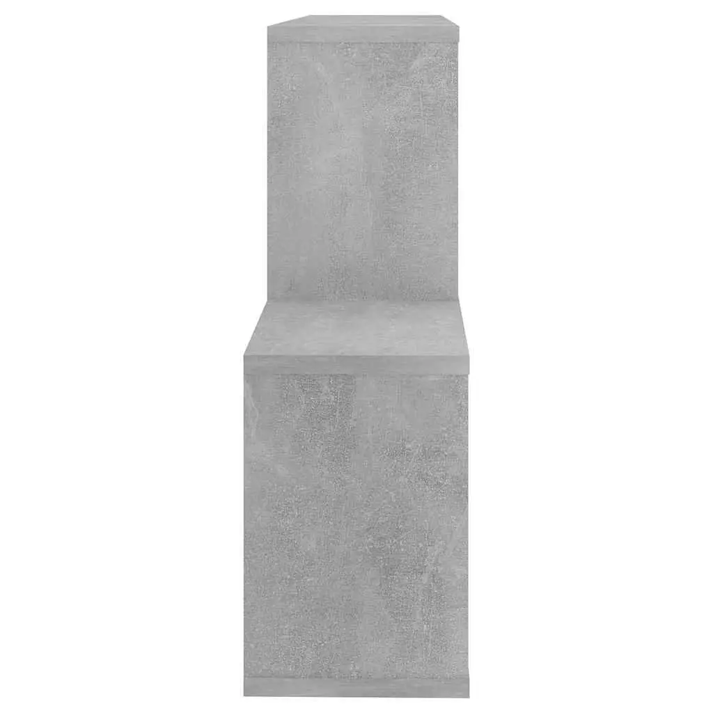 Wall Shelf Living Room Bedroom 100x18x53cm Engineered Wood Grey Concrete Display Storage Organizer