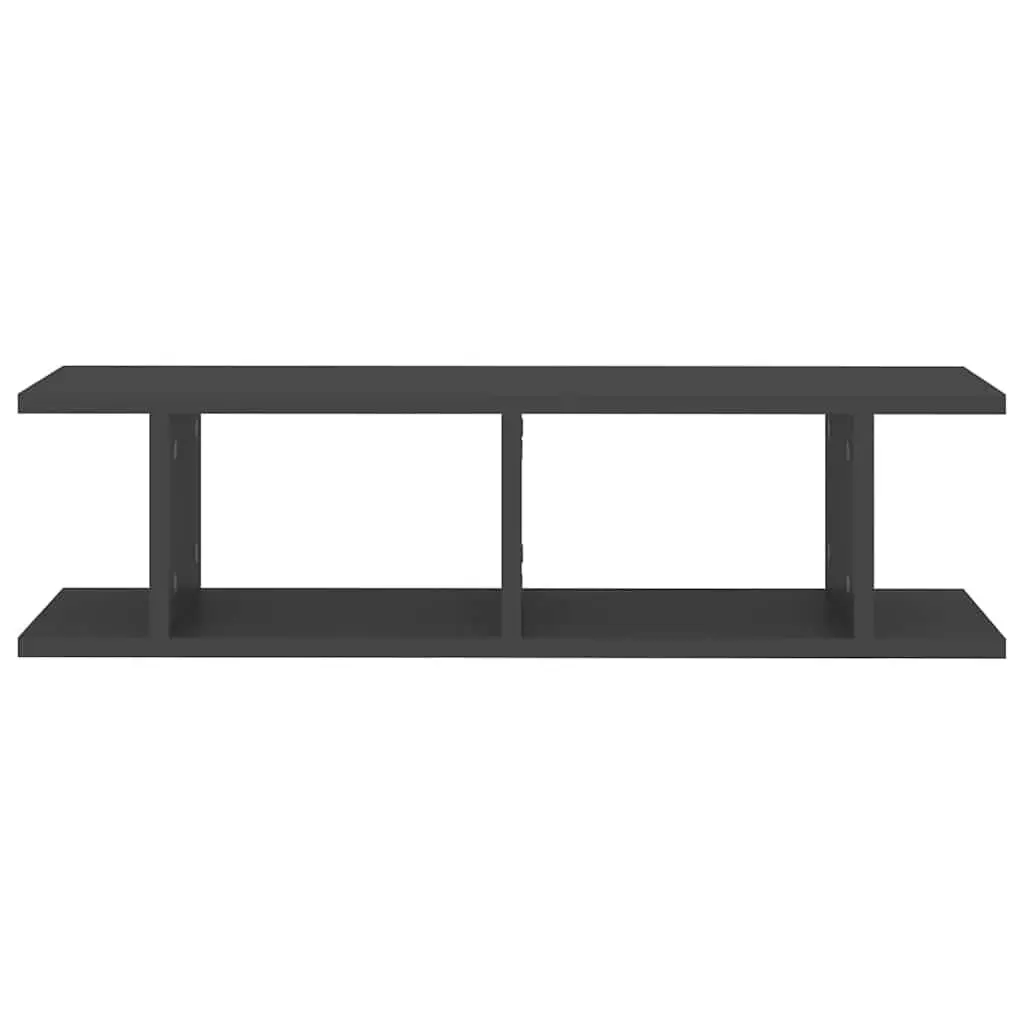 Grey Floating Cube Shelf 2-Pack