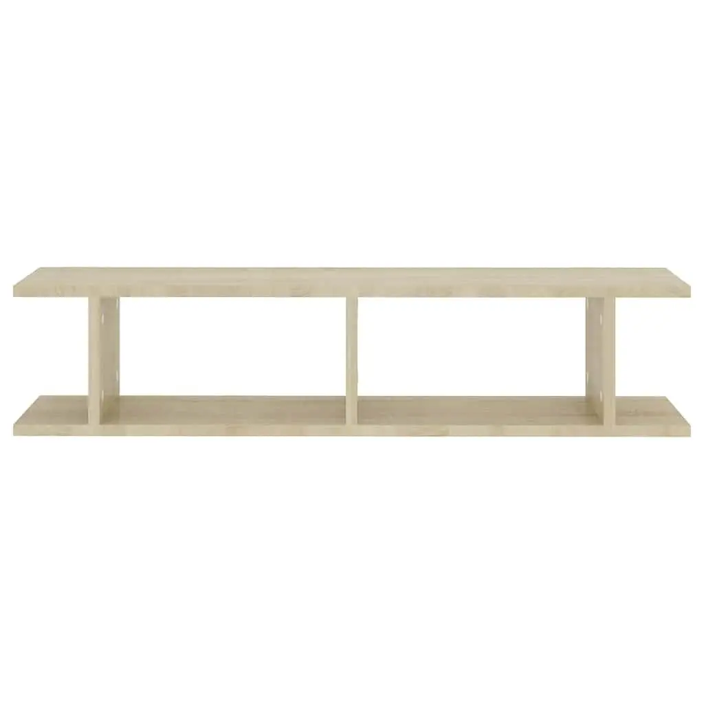 Wall Shelves for Home Decor 2 Piece Brown Cube Display Storage Shelving Unit 90 x 18 x 20 cm
