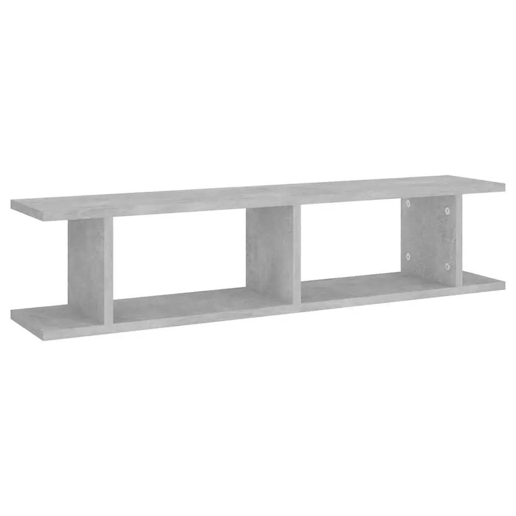 Wall Shelves 2 Piece Grey Floating Display Cube Storage Bedroom Living Room Decor