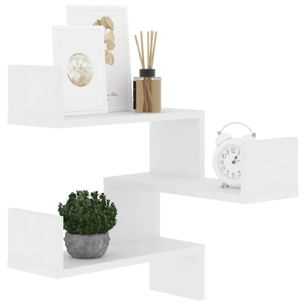 Corner Shelf Unit White Storage Display for Living Room Bedroom Kitchen 40x40x50cm