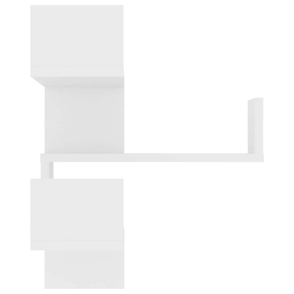 Corner Shelf Unit White Storage Display for Living Room Bedroom Kitchen 40x40x50cm