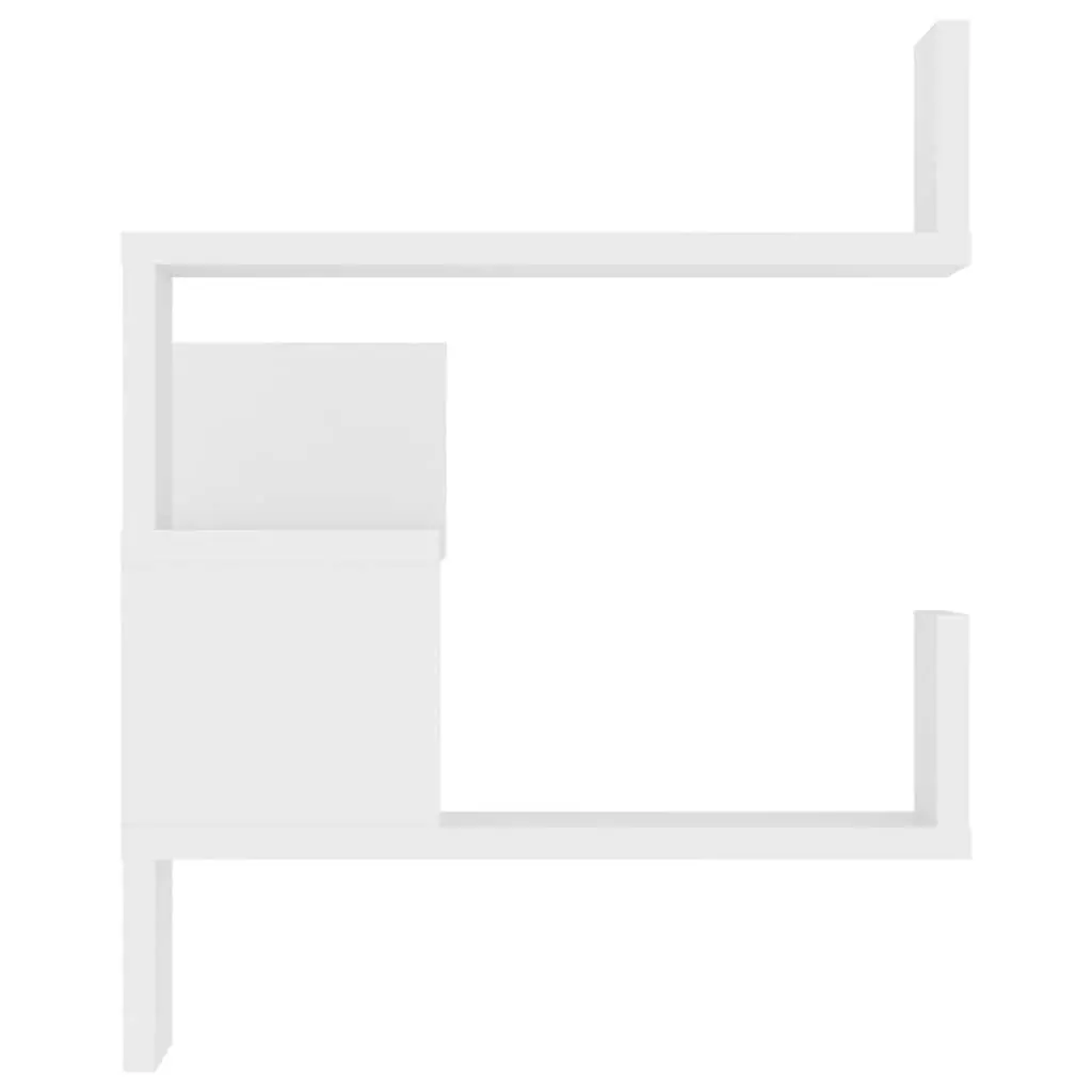 Corner Shelf Unit White Storage Display for Living Room Bedroom Kitchen 40x40x50cm