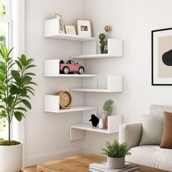Specifications for Corner Shelves: White Display Units