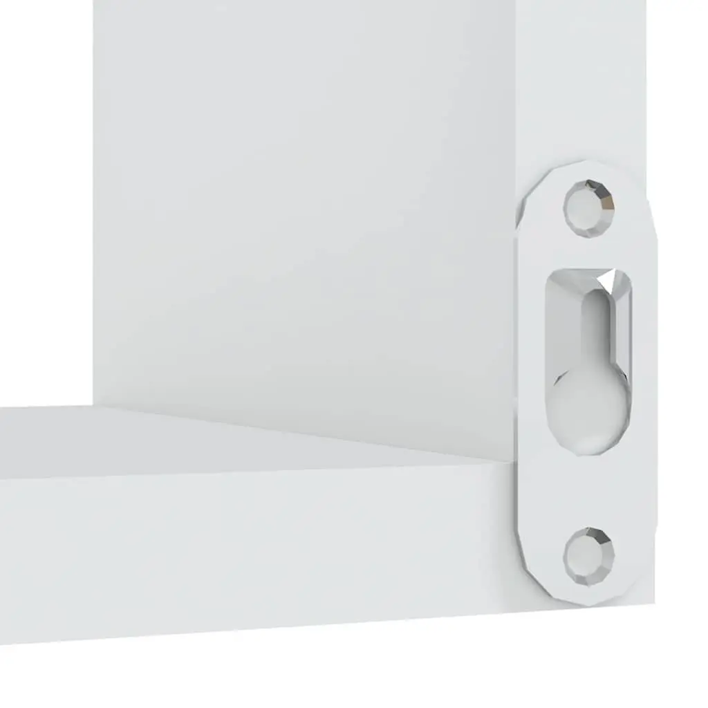 Wall Corner Shelves 2 Pieces White Display Storage Unit Living Room Bedroom