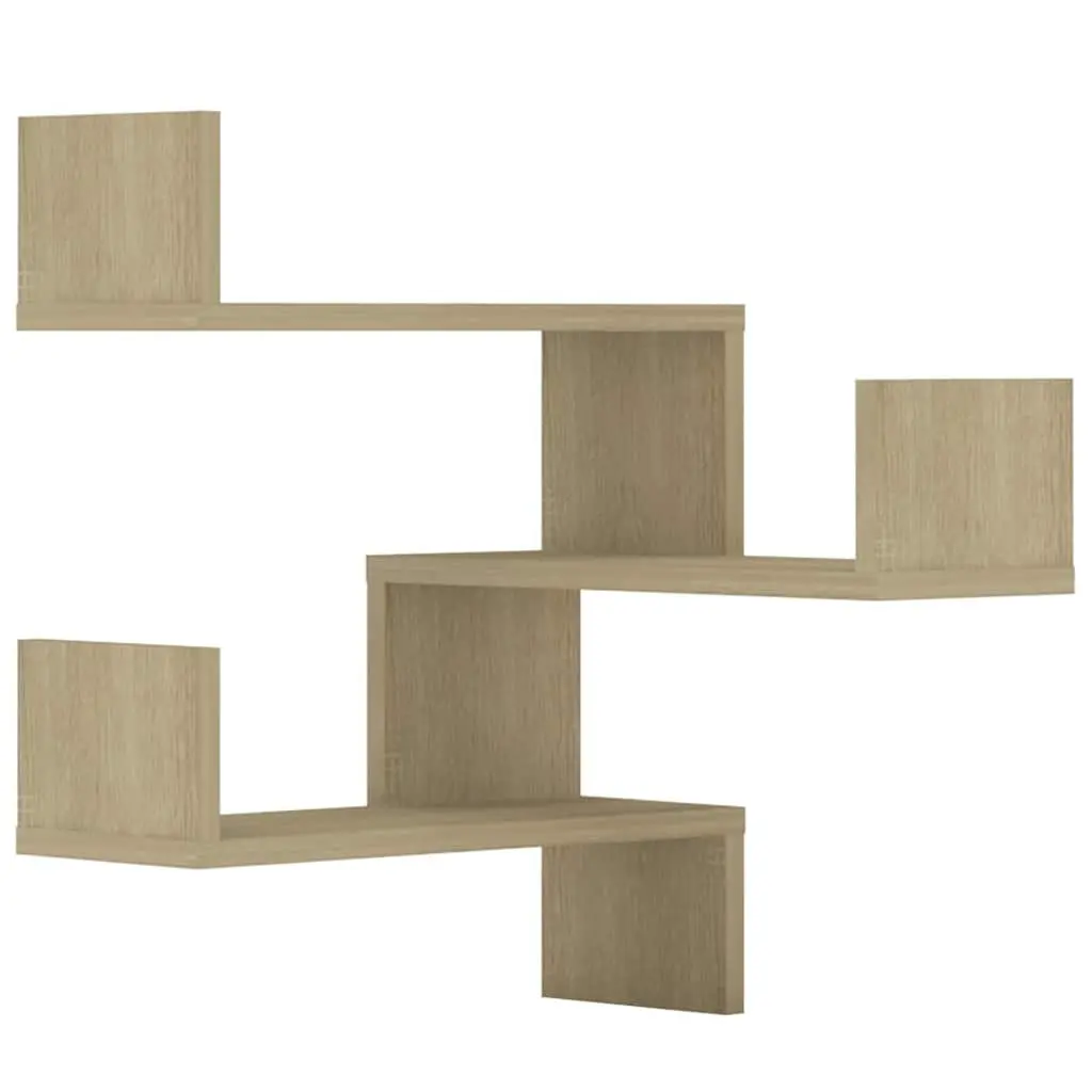 Wall Corner Shelves for Living Room Bedroom Kitchen 40x40x50 cm Brown Engineered Wood 2 Piece Display Storage