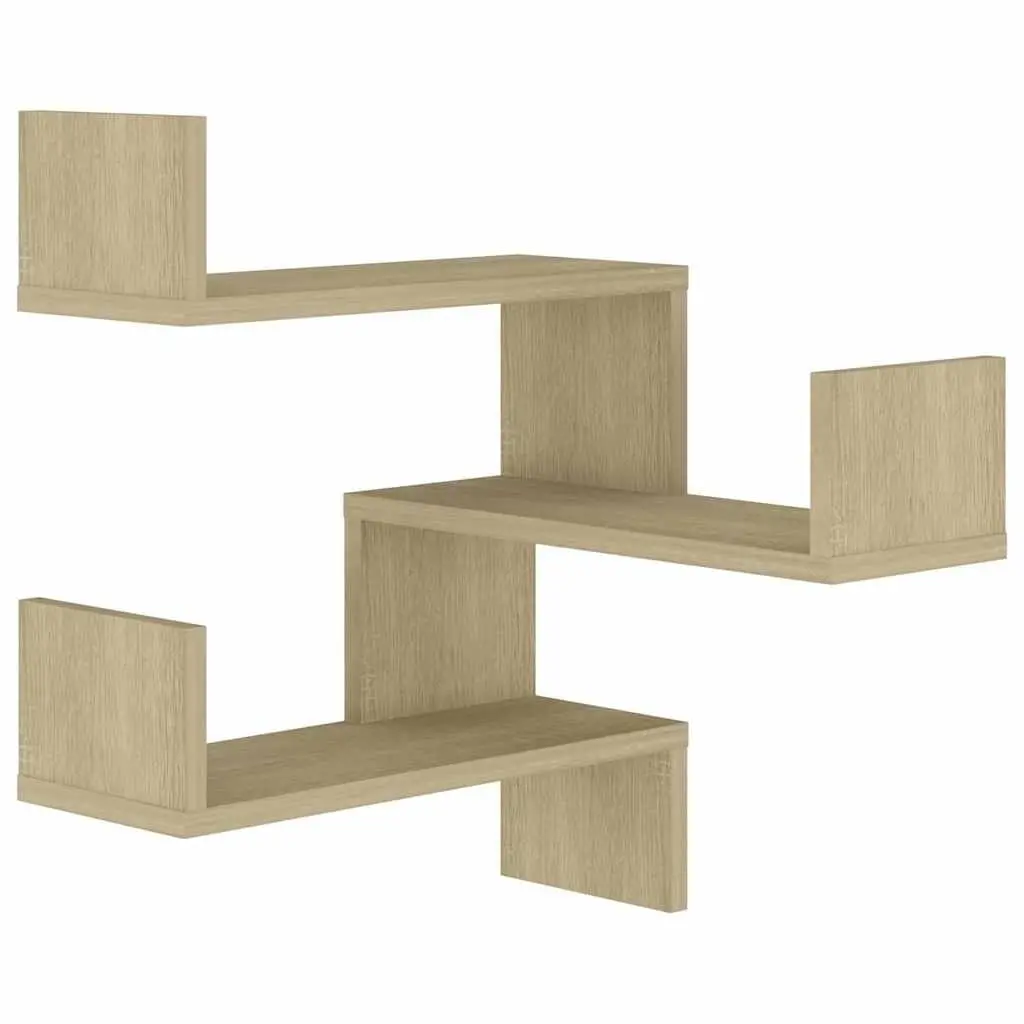 Wall Corner Shelves for Living Room Bedroom Kitchen 40x40x50 cm Brown Engineered Wood 2 Piece Display Storage