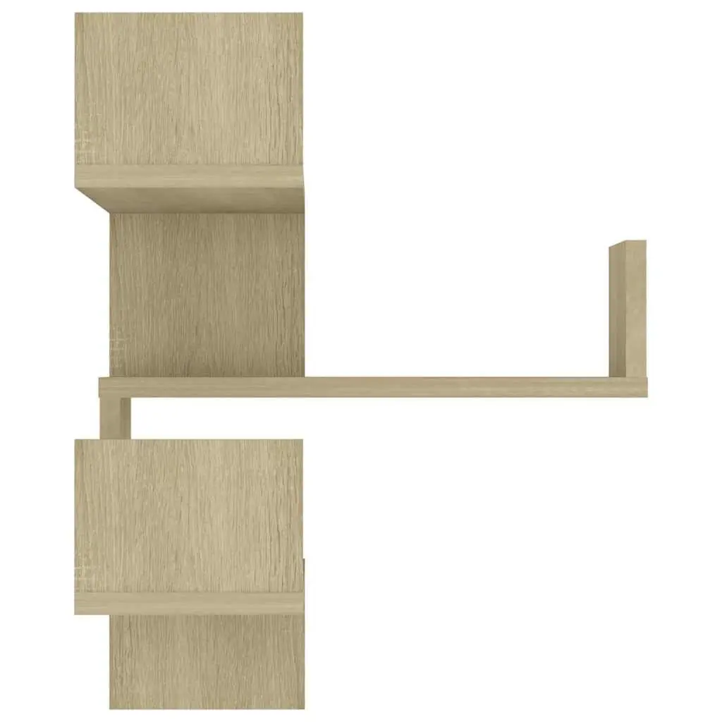 Wall Corner Shelves for Living Room Bedroom Kitchen 40x40x50 cm Brown Engineered Wood 2 Piece Display Storage