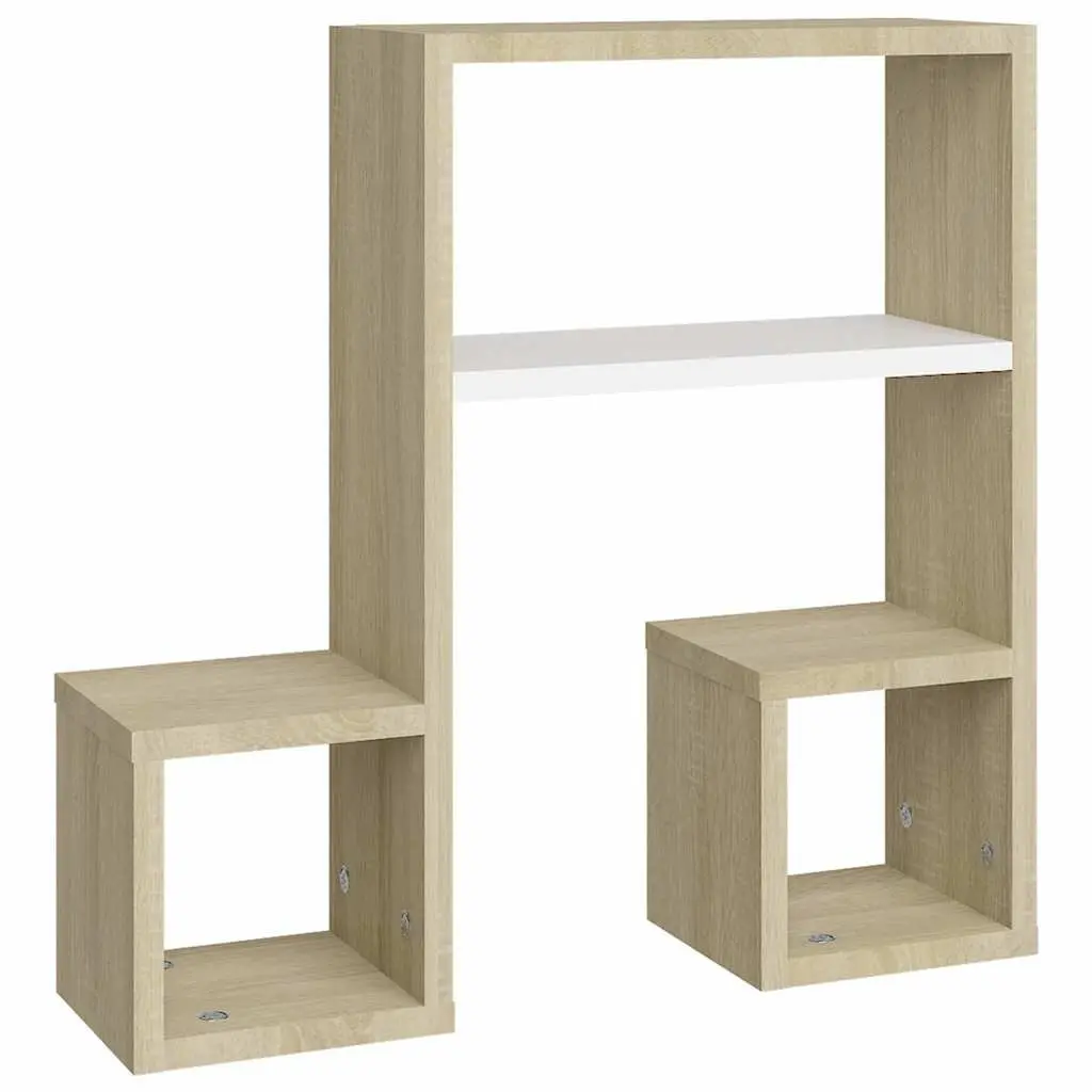 Wall Shelves Music Note Design 2 Pieces Display Storage Home Decor Living Room