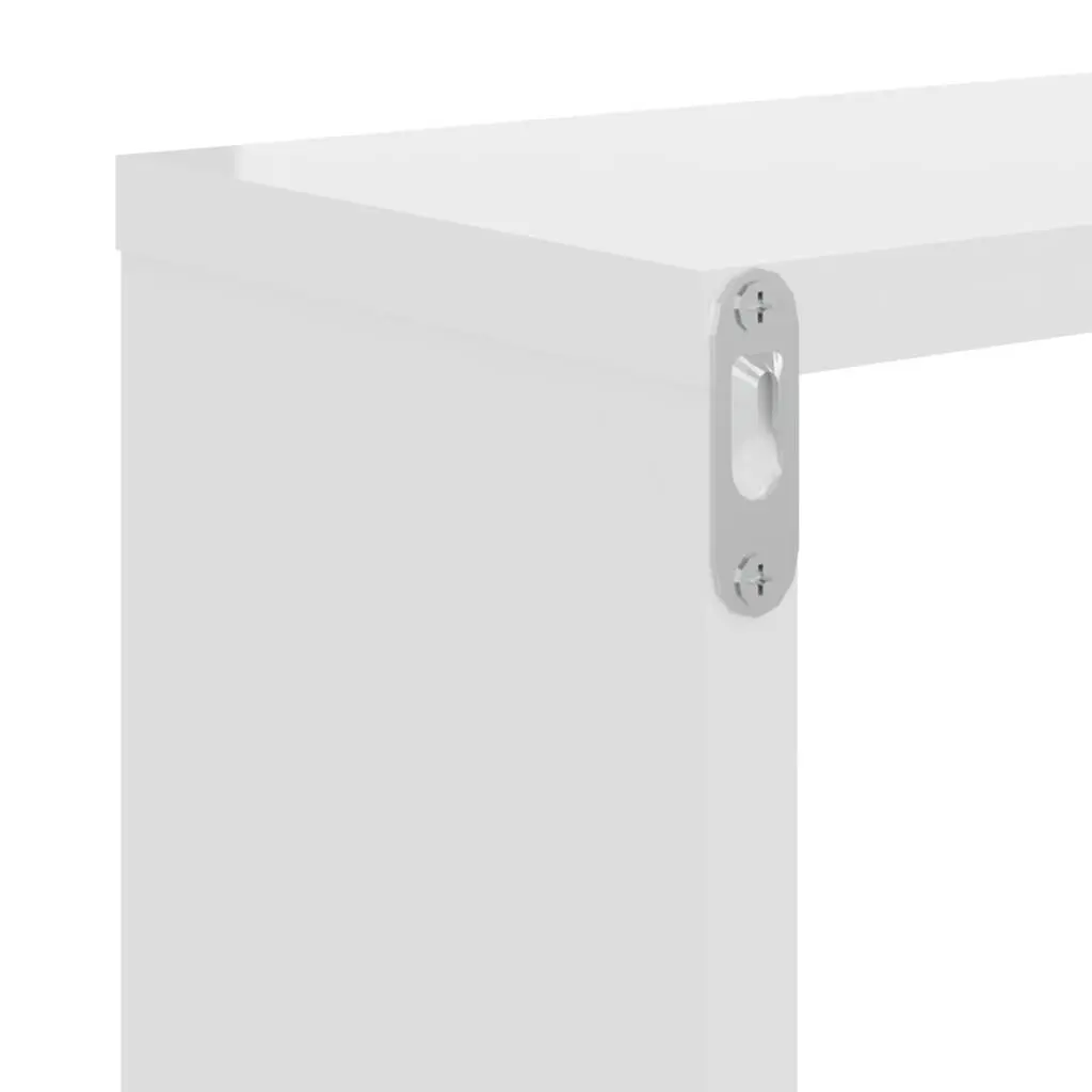 Wall Shelves Music Note Shape White 50x15x50 cm Set of 2 Display Storage