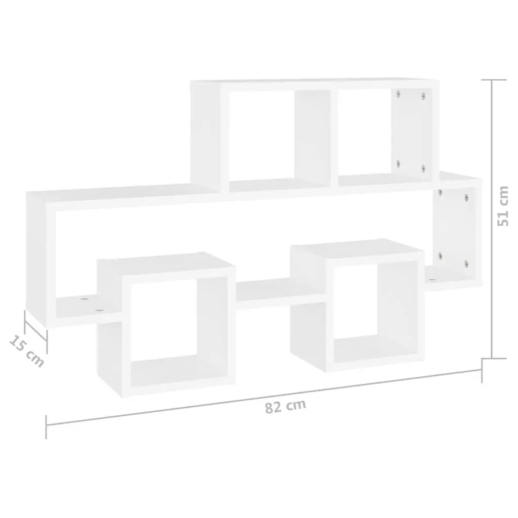 Car-Shaped Wall Shelf for Storage and Display 82 x 15 x 51 cm White