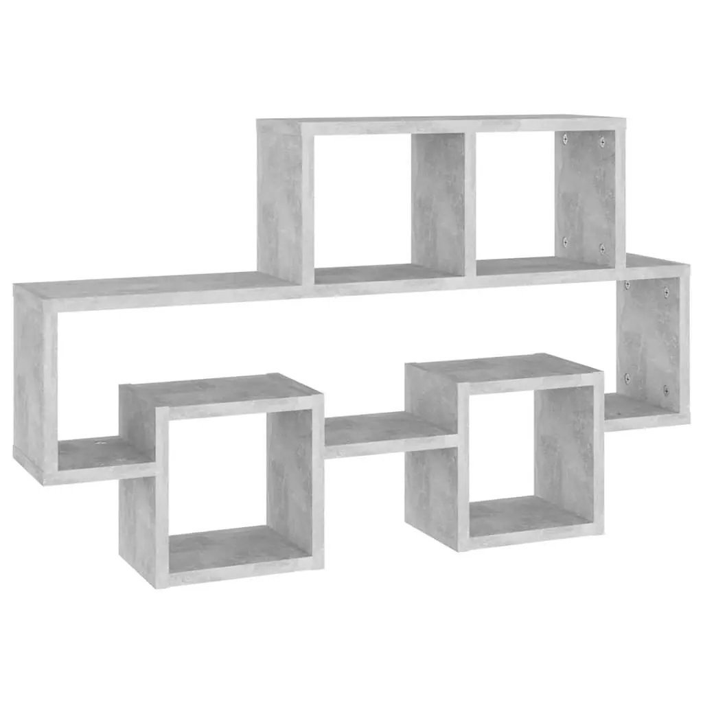 Car-Shaped Wall Shelf for Home Storage Grey Engineered Wood 82L x 15W x 51H cm