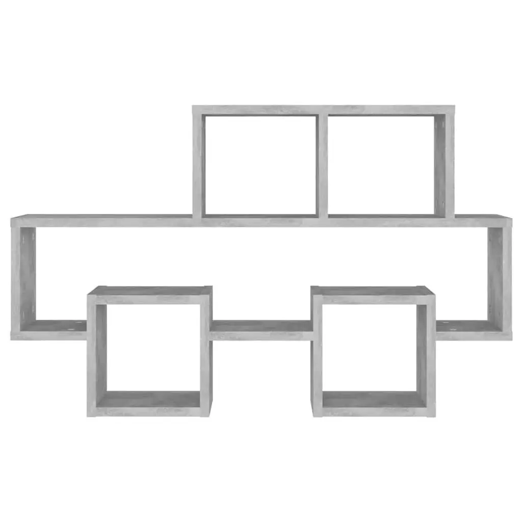 Car-Shaped Wall Shelf for Home Storage Grey Engineered Wood 82L x 15W x 51H cm