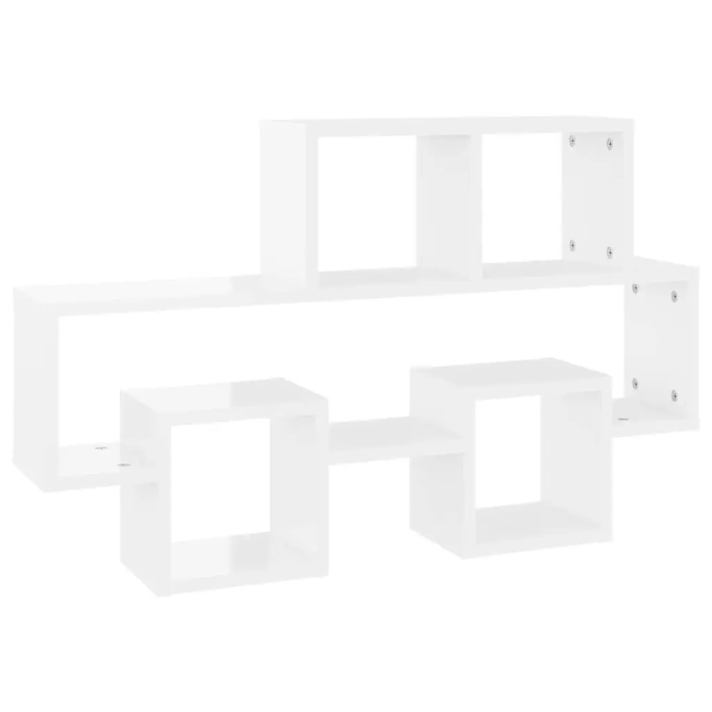 Car-Shaped Wall Shelf White Engineered Wood Storage Display Hanging Organizer