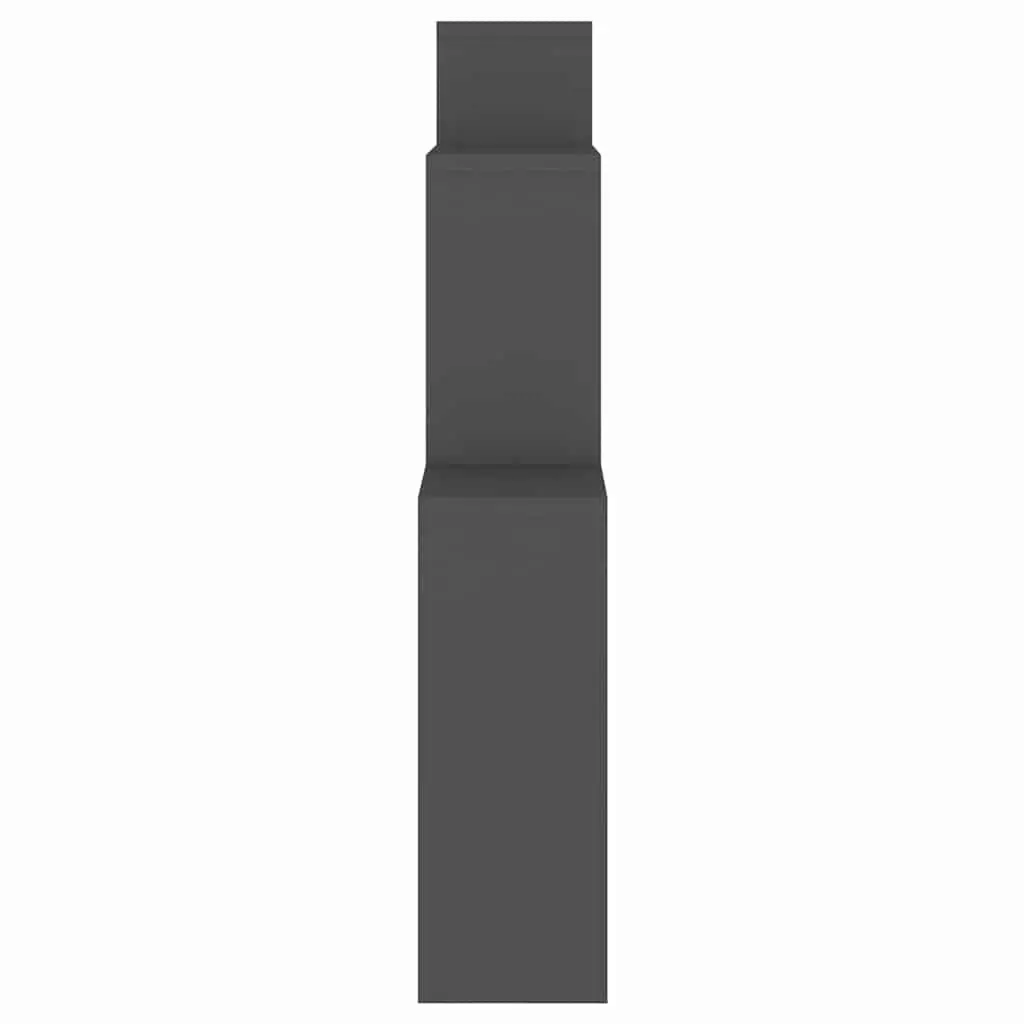 Grey Wall Cube Shelf with Open Compartments