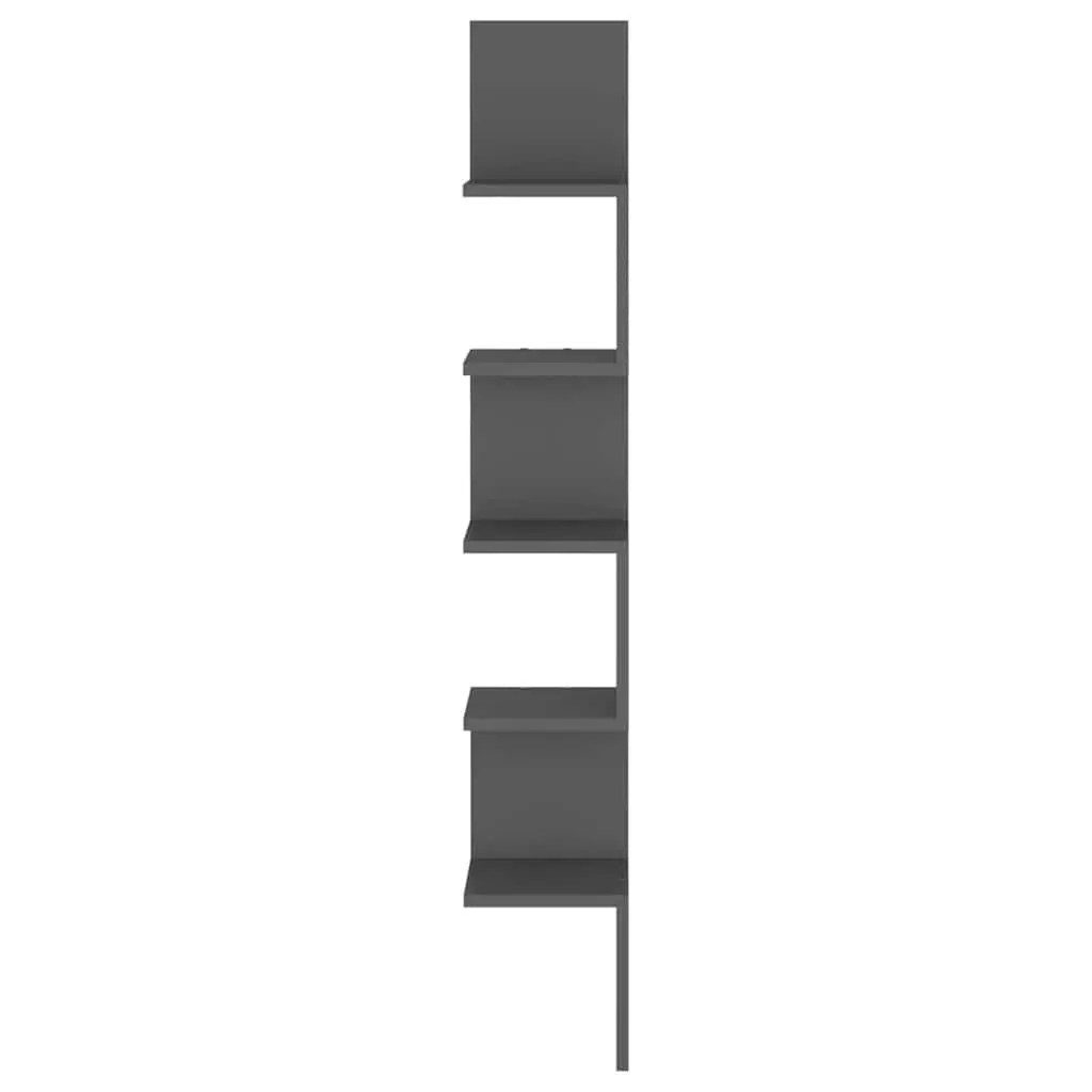 Wall Corner Shelf Grey Storage Display Shelving Unit Living Room Bedroom Kitchen