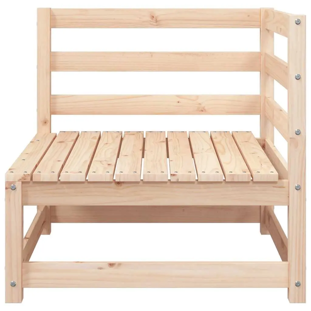 Outdoor Corner Sofa Garden Sectional Seating Solid Pinewood with Cushions