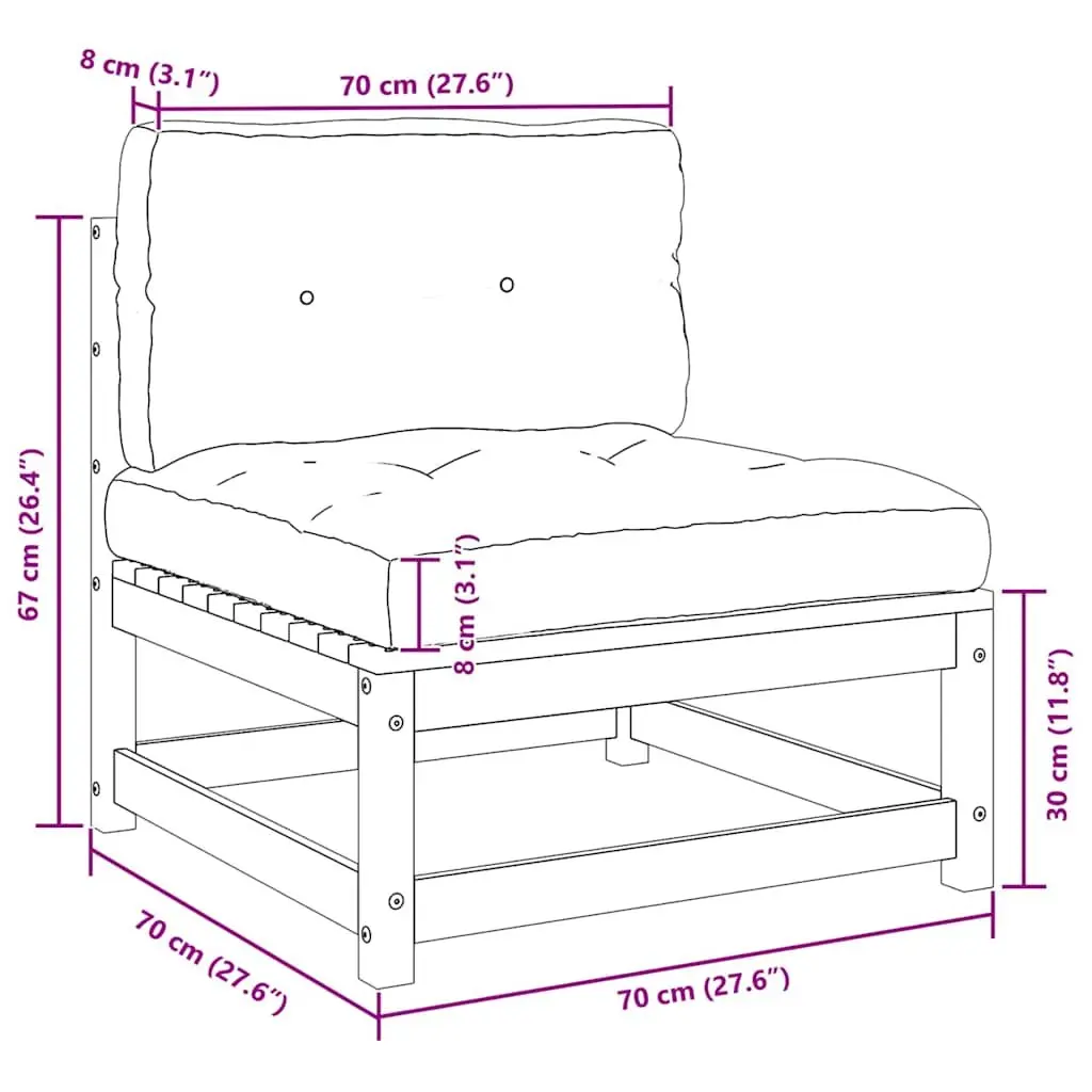 2 Piece Garden Lounge Set Outdoor Seating Modular Anthracite