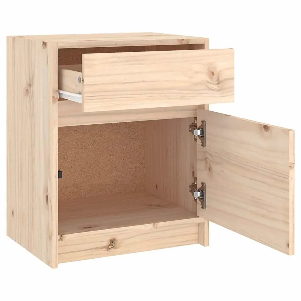 Bedside Cabinet Bedroom 40x31x50cm Brown Solid Wood Nightstand Storage Furniture