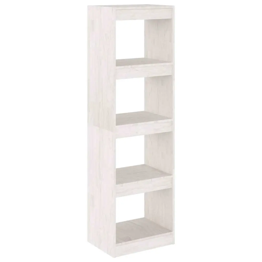 Book Cabinet Room Divider, Pinewood, 40x30x135.5 cm, White