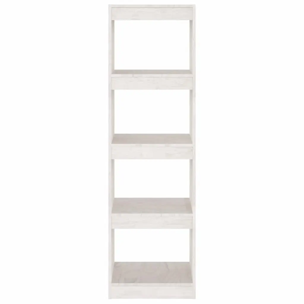 Book Cabinet Room Divider, Pinewood, 40x30x135.5 cm, White