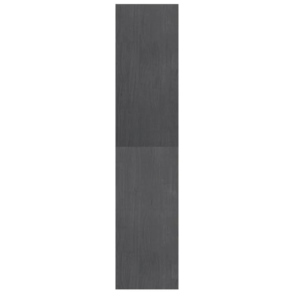 Grey Pinewood Storage Organizer Bookcase Room Divider 4 Compartment Shelving Unit