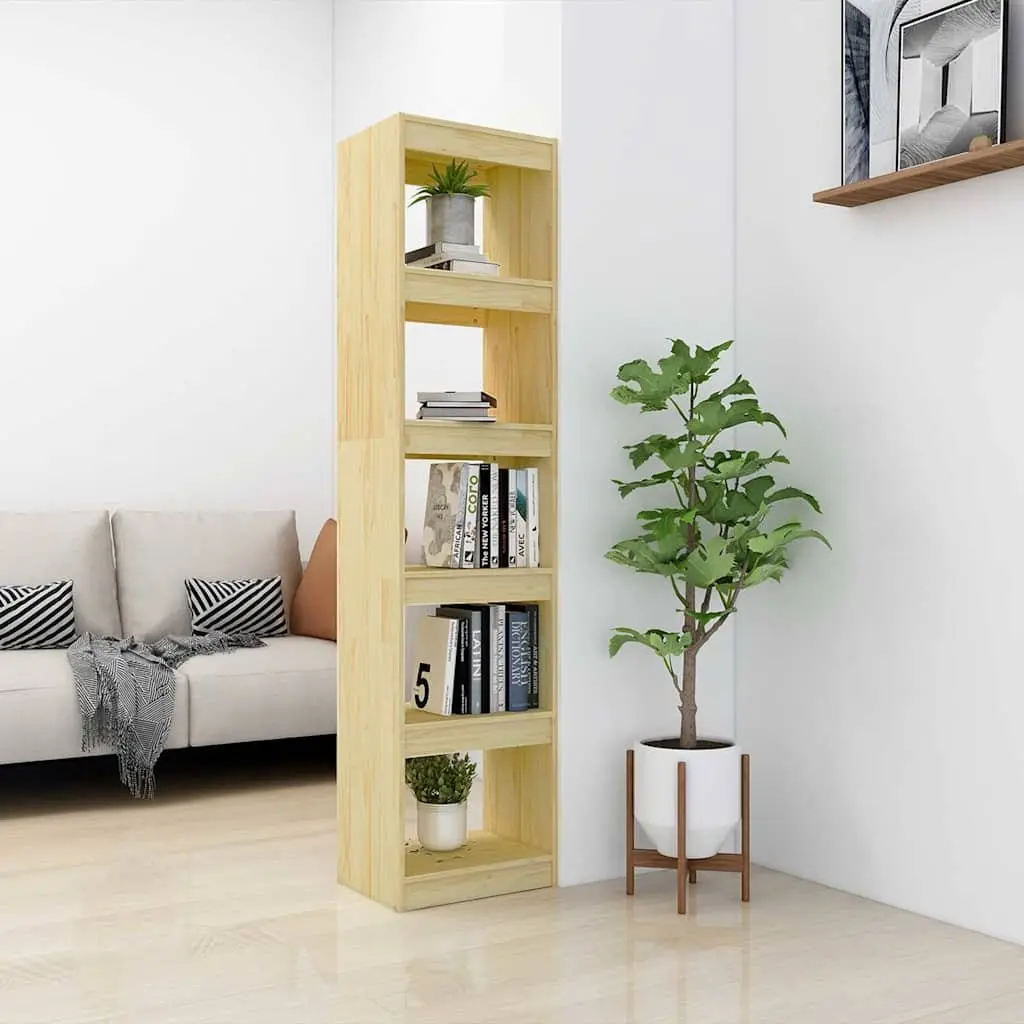 Book Cabinet Room Divider Bookcase 40x30x167.5 cm Solid Pinewood Shelving Unit