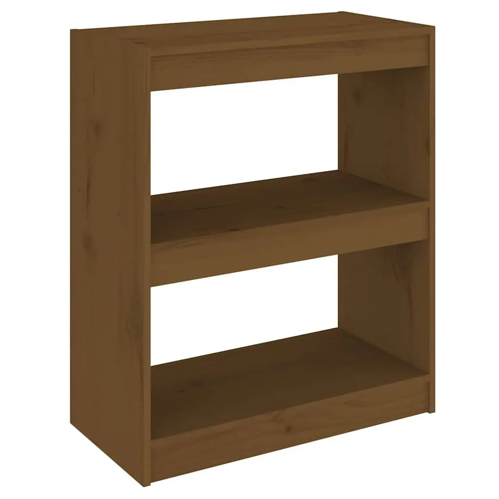 Book Cabinet Room Divider Honey Brown Wooden Bookshelf 60W x 30D x 71.5H cm