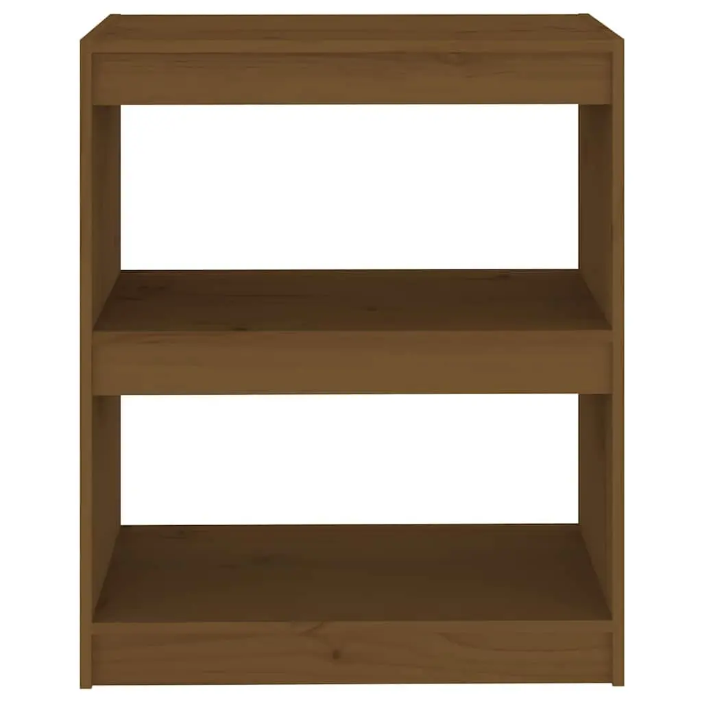 Book Cabinet Room Divider Honey Brown Wooden Bookshelf 60W x 30D x 71.5H cm
