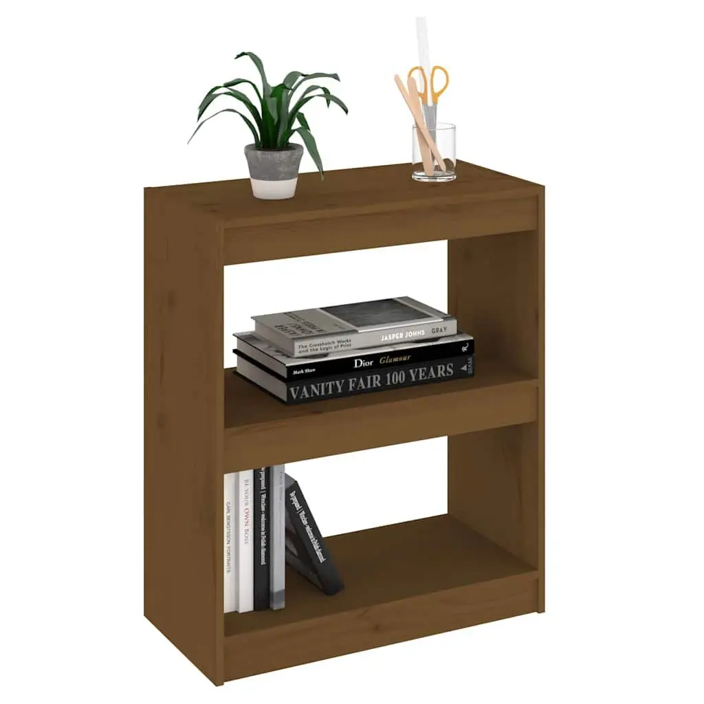 Book Cabinet Room Divider Honey Brown Wooden Bookshelf 60W x 30D x 71.5H cm