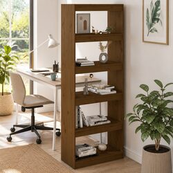 Book Cabinet Room Divider 60x30x167.5cm Honey Brown Pine