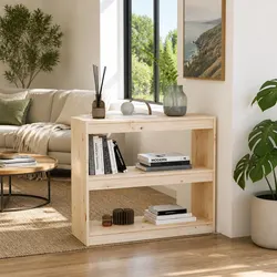 Book Cabinet Specs: Solid Pine Wood, 80x30x71.5 cm Dimensions