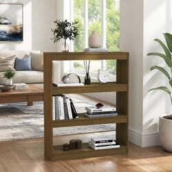 Honey Brown Wooden Book Cabinet Dimensions 80W x 30D x 103.5H cm