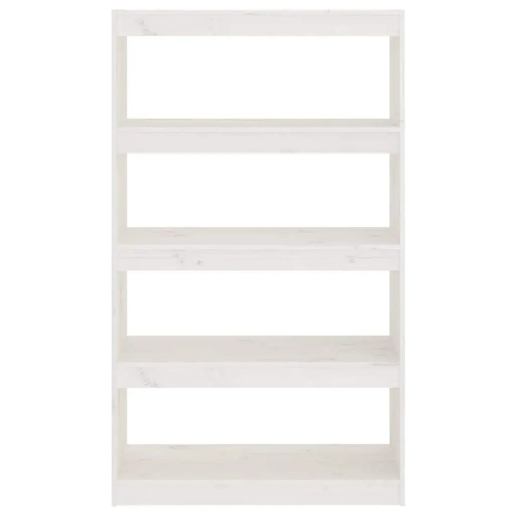 Book Cabinet Room Divider White 80x30x135.5cm Solid Pine Wood Bookcase Shelf