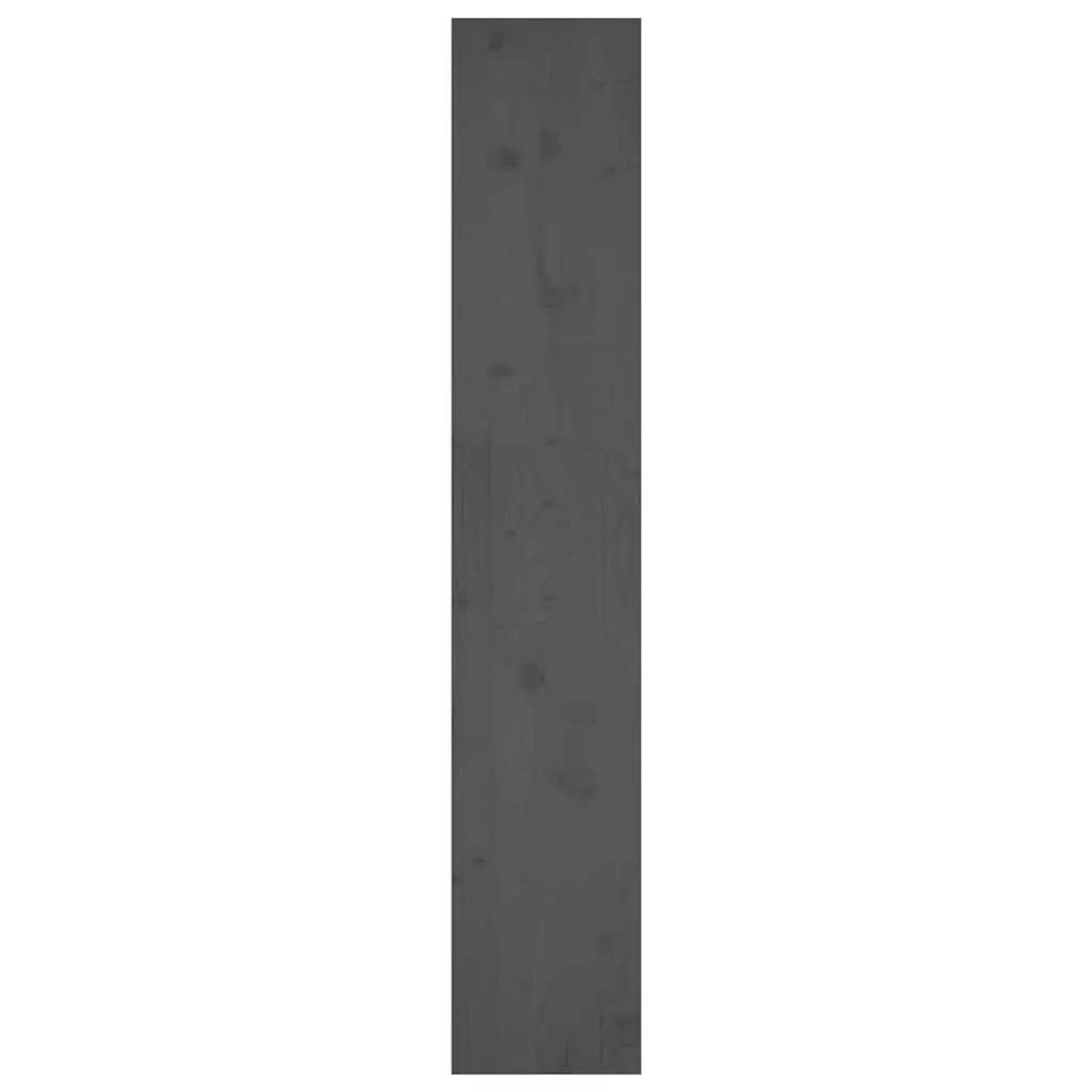 Grey Solid Pine Wood Bookcase Room Divider 80x30x167.4 cm Storage Unit