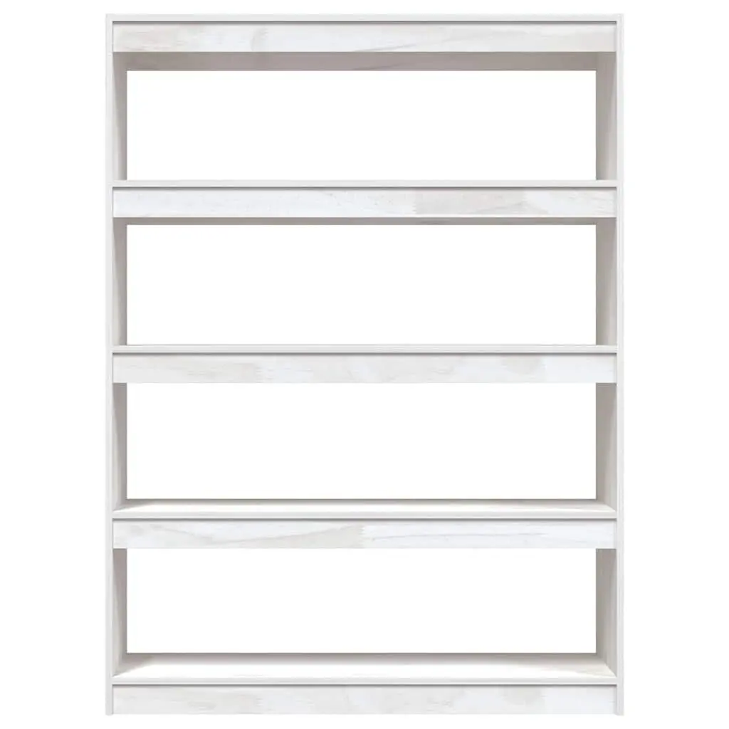 Solid Pinewood Bookcase 100x30x135.5cm White Room Divider Furniture