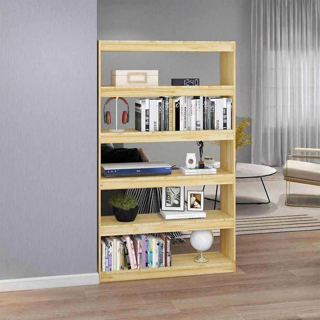 Wooden Book Cabinet Room Divider 100x30x167.5 cm Brown